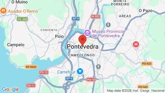 Apartments for rent i Pontevedra - kort over placeringen