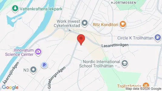 Apartments for rent i Trollhättan - kort over placeringen