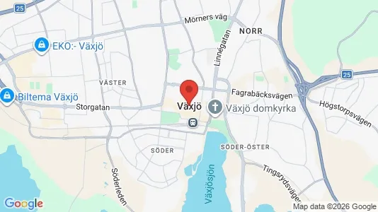 Apartments for rent i Växjö - kort over placeringen