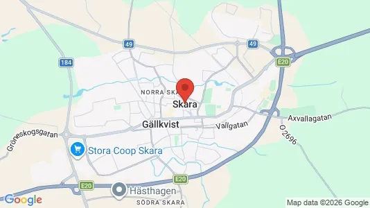 Apartments for rent i Skara - kort over placeringen