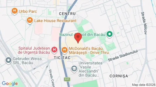 Apartments for rent i Bacău - kort over placeringen