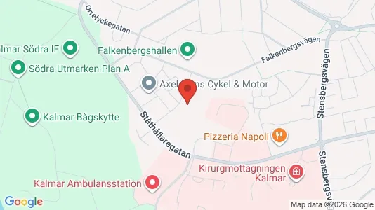 Rooms for rent i Kalmar - kort over placeringen