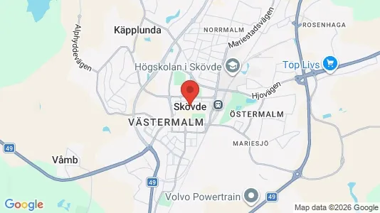 Apartments for rent i Skövde - kort over placeringen