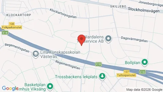 Apartments for rent i Västerås - kort over placeringen