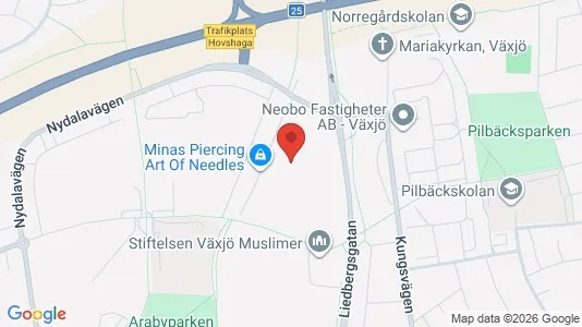 Apartments for rent i Växjö - kort over placeringen