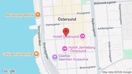 Apartments for rent i Östersund - kort over placeringen