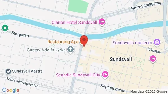 Apartments for rent i Sundsvall - kort over placeringen