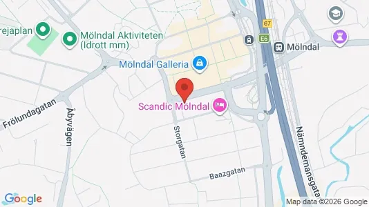 Apartments for rent i Mölndal - kort over placeringen