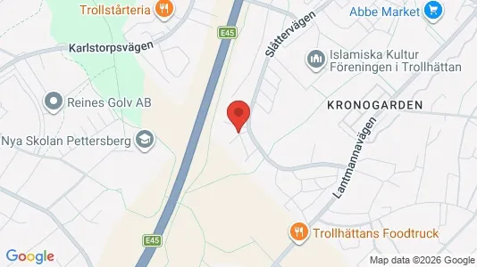 Apartments for rent i Trollhättan - kort over placeringen