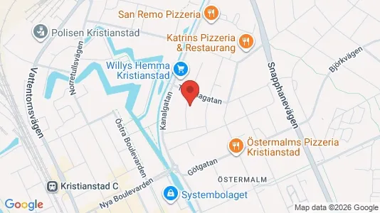 Apartments for rent i Kristianstad - kort over placeringen