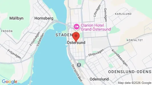 Apartments for rent i Östersund - kort over placeringen