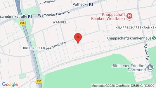 Apartments for rent i Dortmund - kort over placeringen