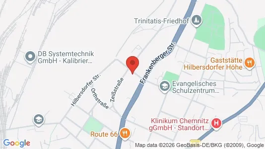 Apartments for rent i Chemnitz - kort over placeringen