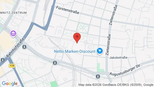 Apartments for rent i Chemnitz - kort over placeringen