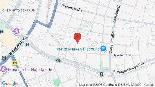 Apartments for rent i Chemnitz - kort over placeringen
