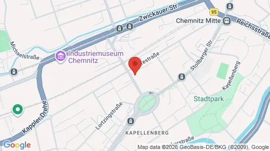 Apartments for rent i Chemnitz - kort over placeringen