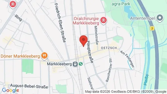 Apartments for rent i Leipzig - kort over placeringen