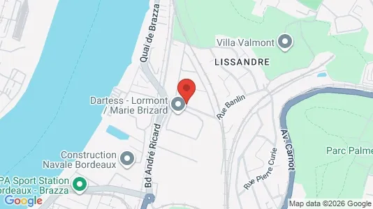 Apartments for rent i Bordeaux - kort over placeringen