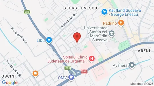 Apartments for rent i Suceava - kort over placeringen