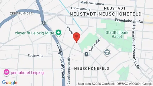 Apartments for rent i Leipzig - kort over placeringen