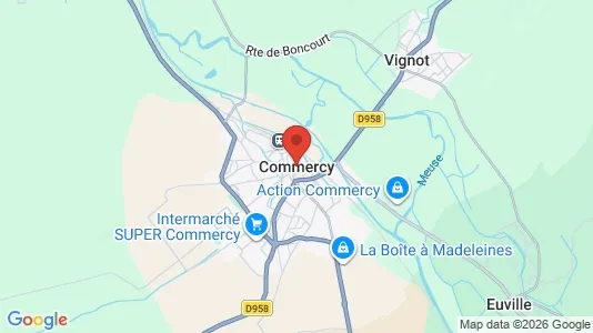 Apartments for rent i Commercy - kort over placeringen