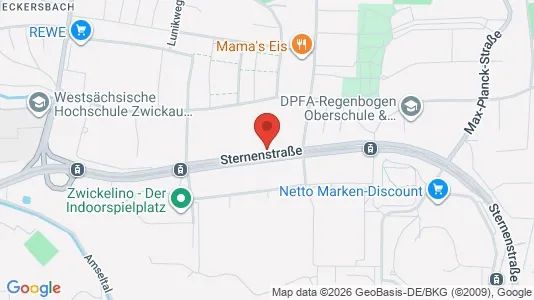 Apartments for rent i Zwickau - kort over placeringen