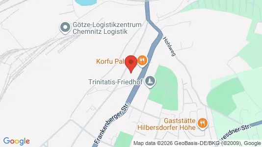 Apartments for rent i Chemnitz - kort over placeringen