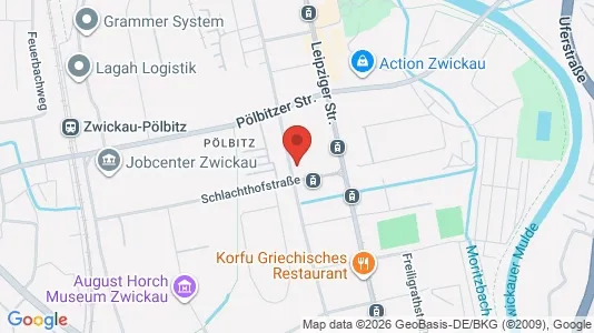 Apartments for rent i Zwickau - kort over placeringen