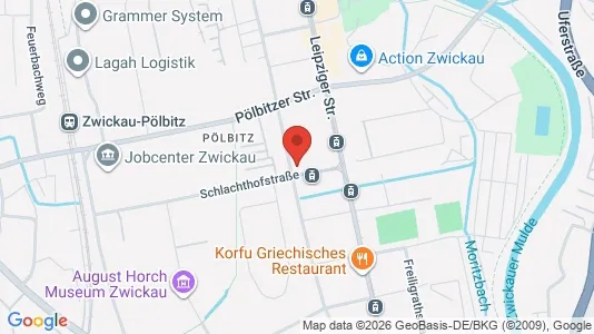 Apartments for rent i Zwickau - kort over placeringen