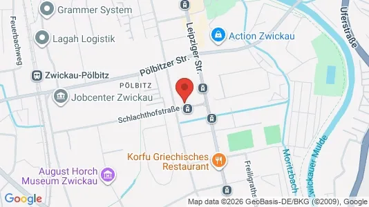 Apartments for rent i Zwickau - kort over placeringen