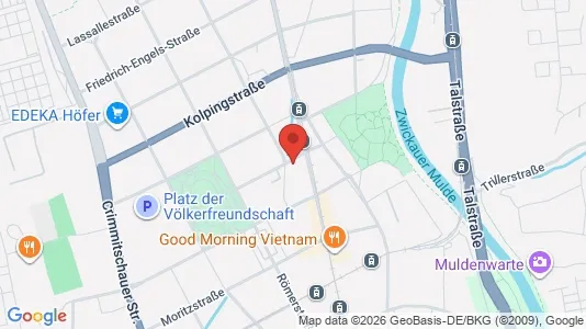 Apartments for rent i Zwickau - kort over placeringen
