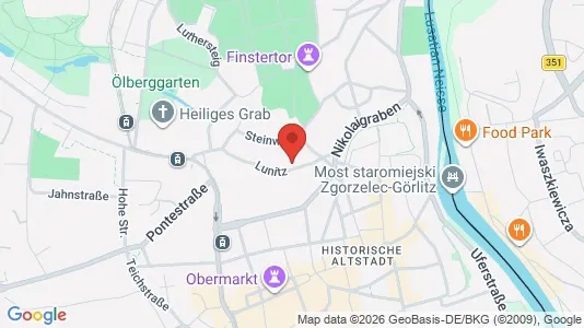 Apartments for rent i Görlitz - kort over placeringen