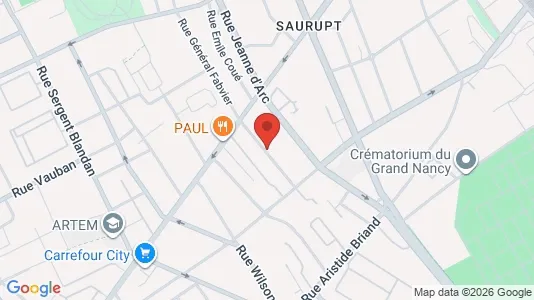 Apartments for rent i Nancy - kort over placeringen
