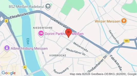 Apartments for rent i Meissen - kort over placeringen
