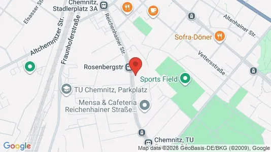 Apartments for rent i Chemnitz - kort over placeringen
