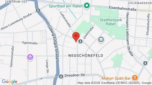 Apartments for rent i Leipzig - kort over placeringen