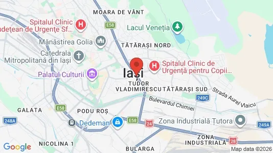 Apartments for rent i Iaşi - kort over placeringen