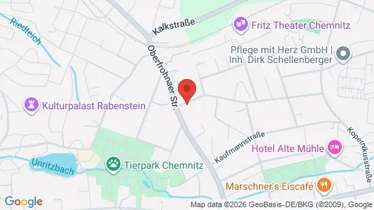 Apartments for rent i Chemnitz - kort over placeringen