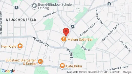 Apartments for rent i Leipzig - kort over placeringen