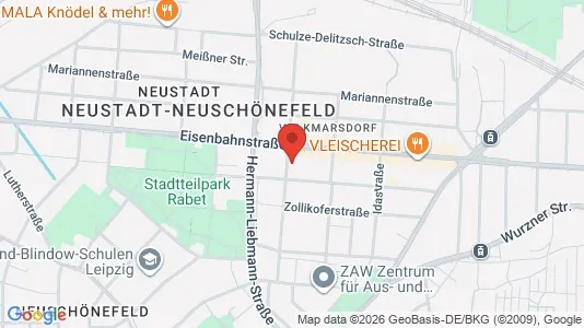 Apartments for rent i Leipzig - kort over placeringen