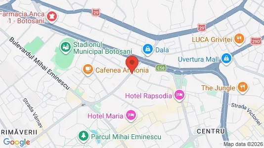 Apartments for rent i Botoşani - kort over placeringen