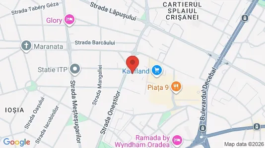 Apartments for rent i Oradea - kort over placeringen