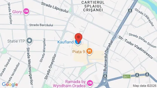Apartments for rent i Oradea - kort over placeringen
