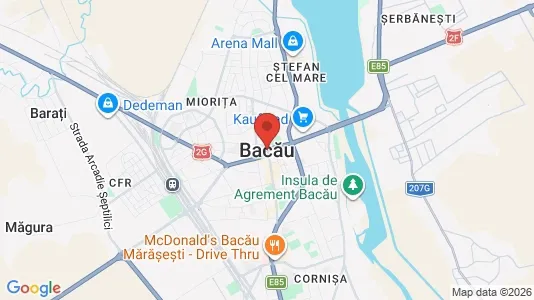 Houses for rent i Bacău - kort over placeringen