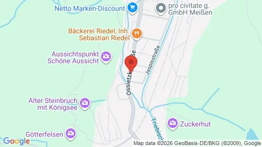 Apartments for rent i Meissen - kort over placeringen