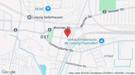Apartments for rent i Leipzig - kort over placeringen