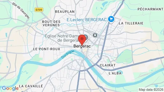 Apartments for rent i Bergerac - kort over placeringen