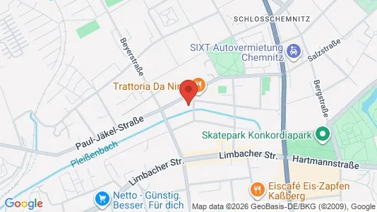 Apartments for rent i Chemnitz - kort over placeringen
