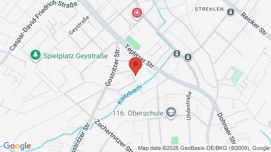 Apartments for rent i Dresden - kort over placeringen