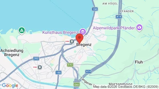Apartments for rent i Bregenz - kort over placeringen